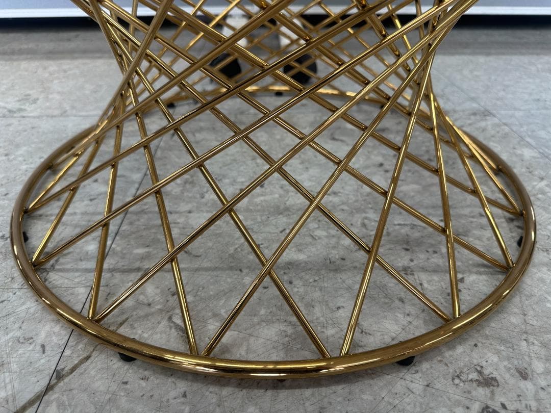 Francfranc　ガラスセンターテーブル　マーリアコーヒーテーブル　ゴールド