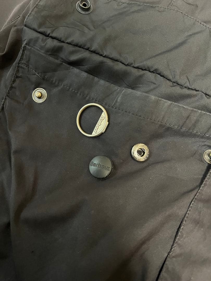 Barbour バブアー ナイロンジャケット L 紺 リペア済 ビデイル型