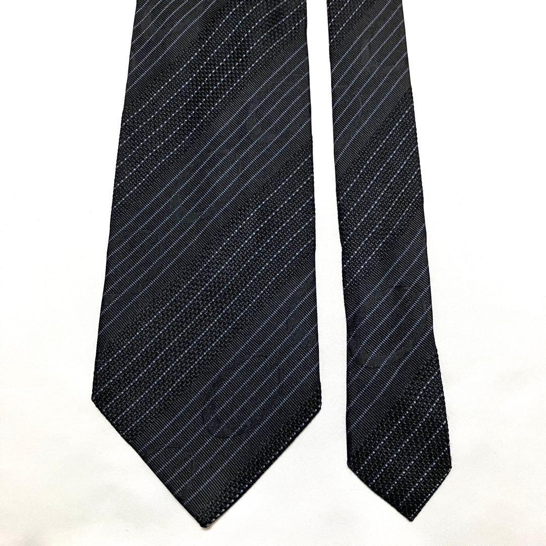 良品 GUCCI グッチ ネクタイ G柄 ジャガード シルク100% ブラック