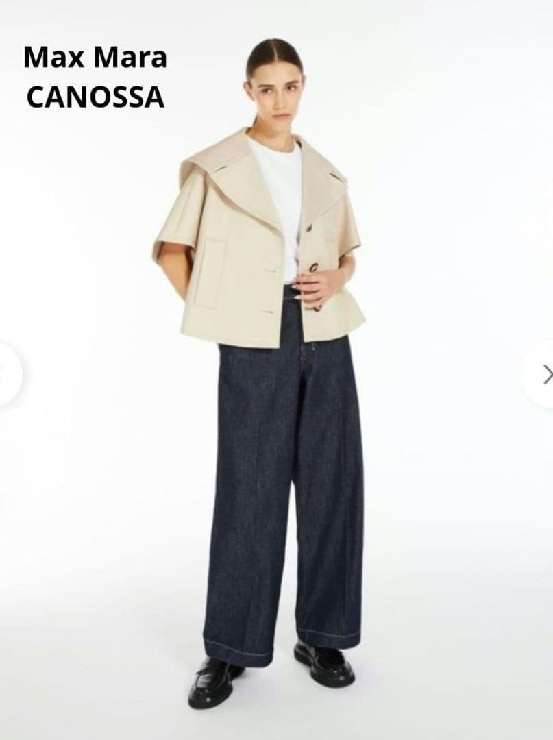 【美品】定価16.3万 マックスマーラ CANOSSA ポンチョ ケープ M