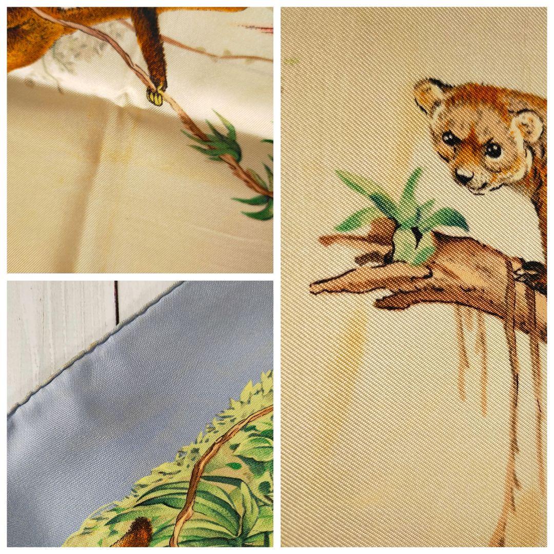 HERMES カレ90　EQUATEUR 赤道直下　ライトブルー