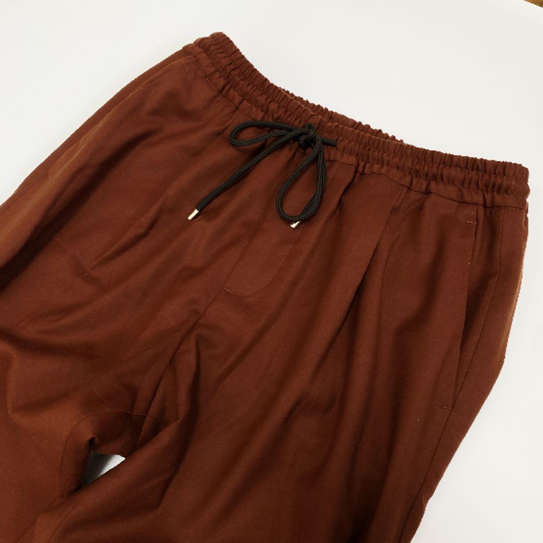 ブリリアBRIGLIA1949イージースラックス ブラウン イタリア製 ウール