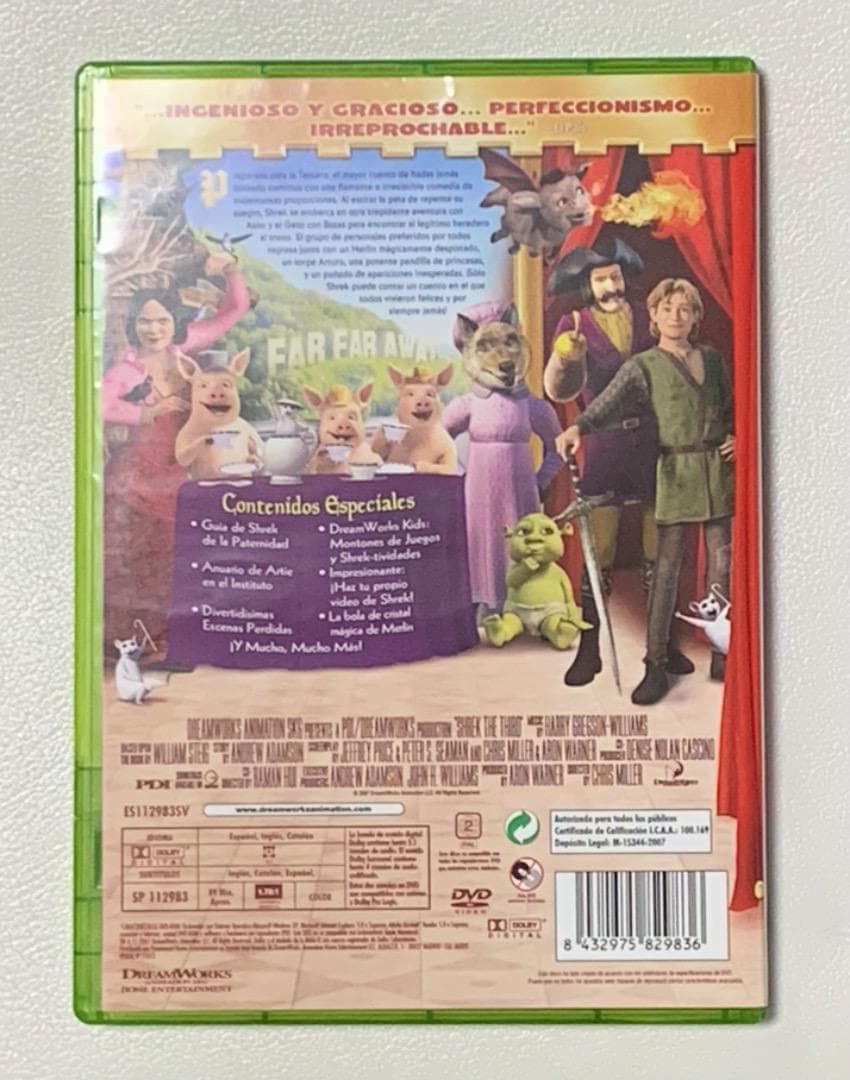 DVD シュレック１～３セット英語西語（スペイン語）Shurek Spanish