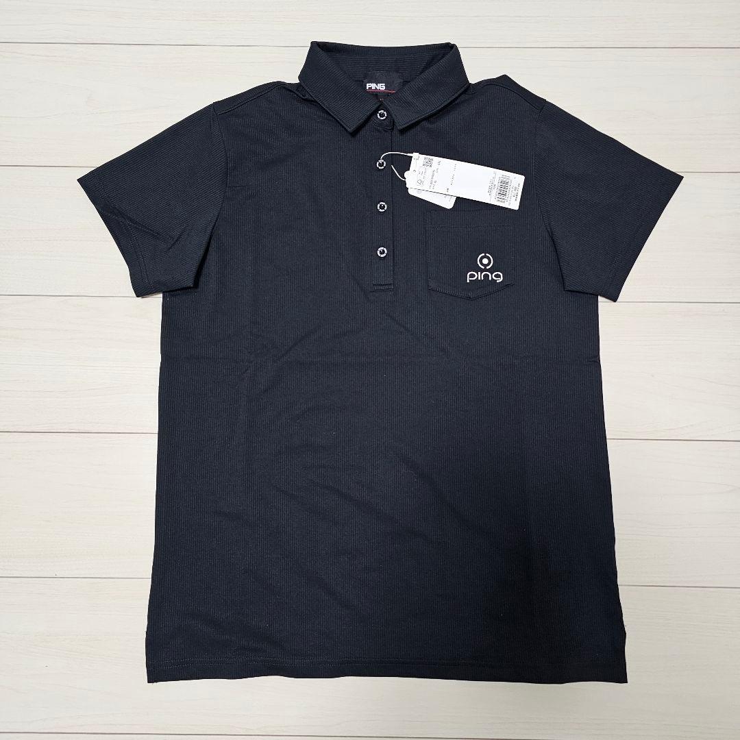 ゆったりLLサイズ❤新品 PING 黒シャツ 白パンツ 上下セット セットアップ