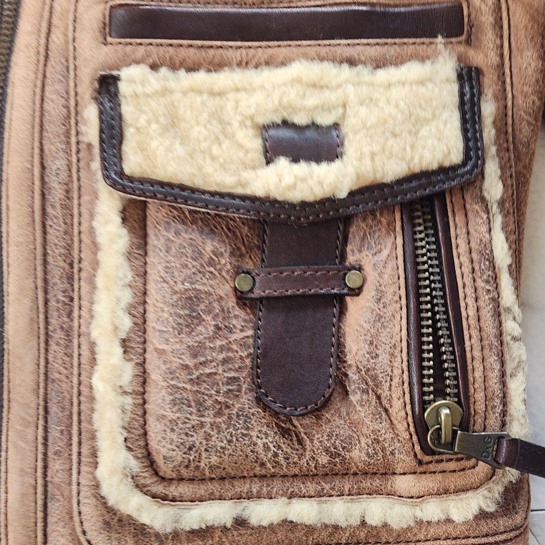 希少デザイン✨ドルチェ&ガッバーナ B-3 リアルムートン マルチポケット