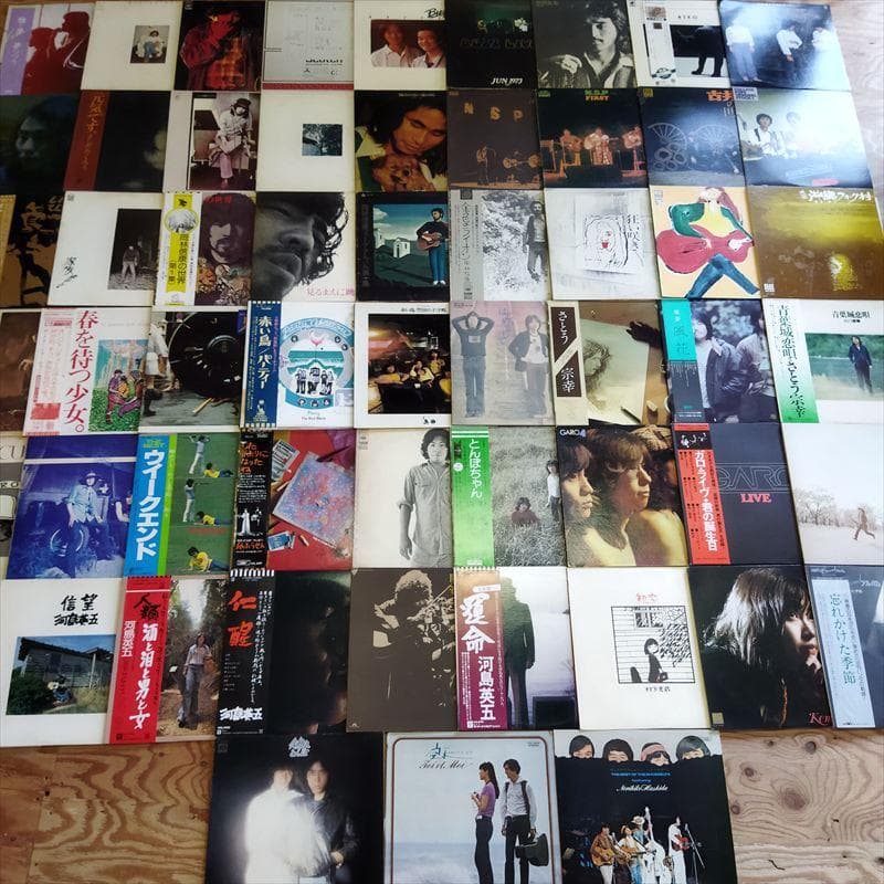 日本のフォーク【57枚】TF0514-39 レコード　箱売り　大量　まとめ売り