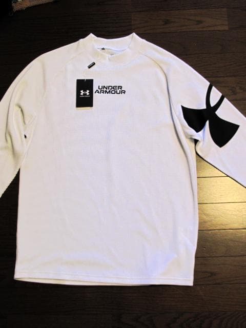 Under Armour M's Golf XL 白 ワッフル モックネック