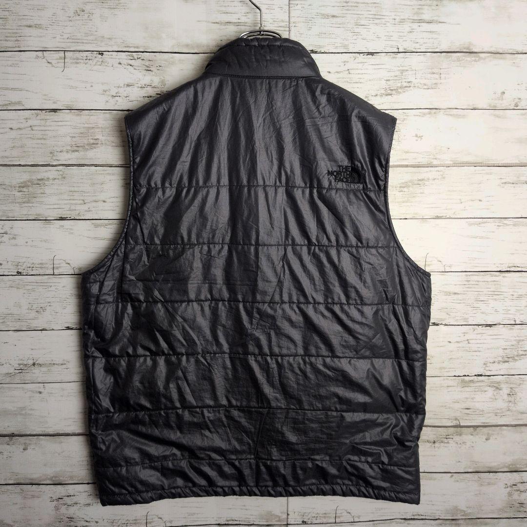 ノースフェイス 刺繍ロゴ リバーシブル ダウンベスト メンズ古着 希少モデル