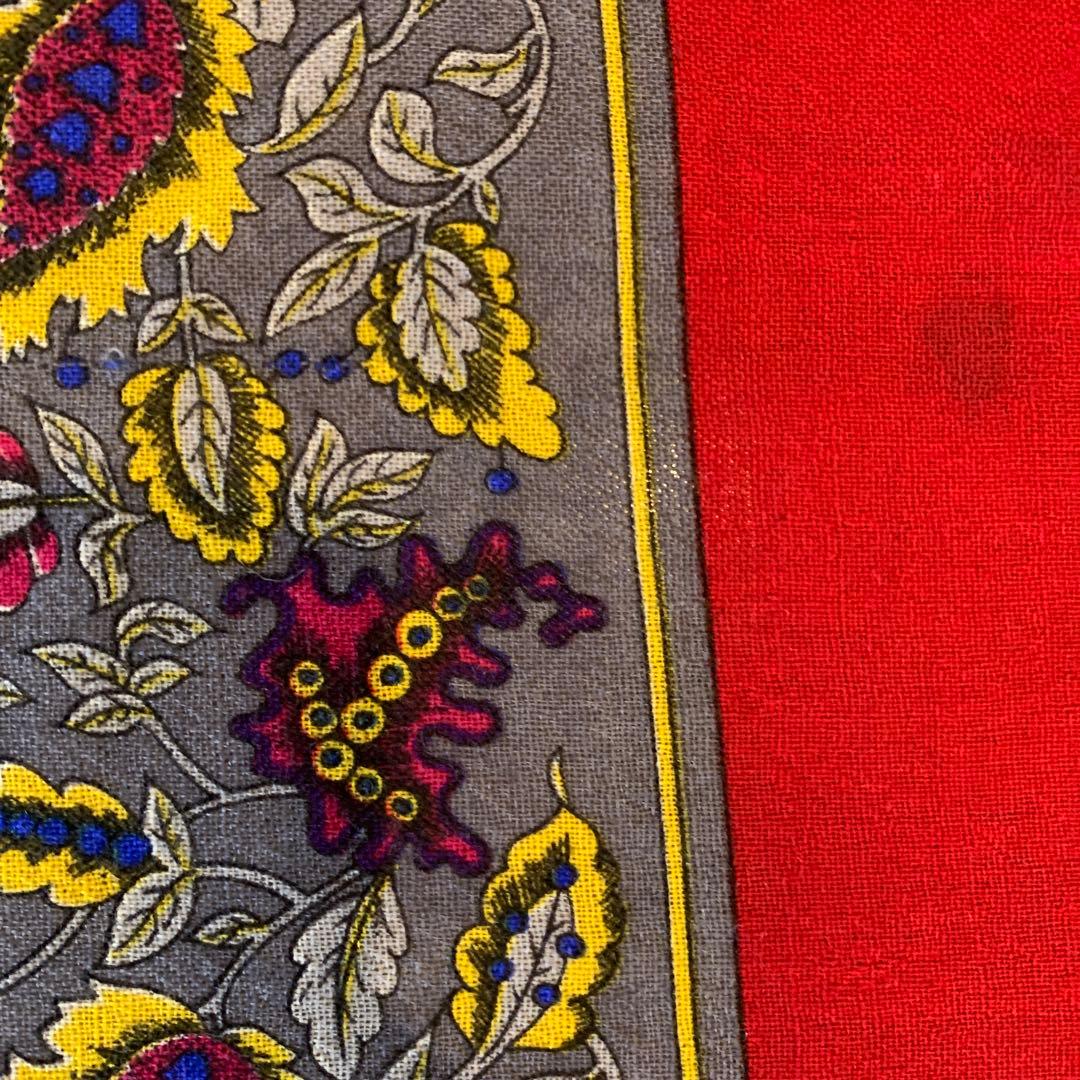 セリーヌ　スカーフ　シルク　ウール　CELINE ペイズリー　137cm 大判