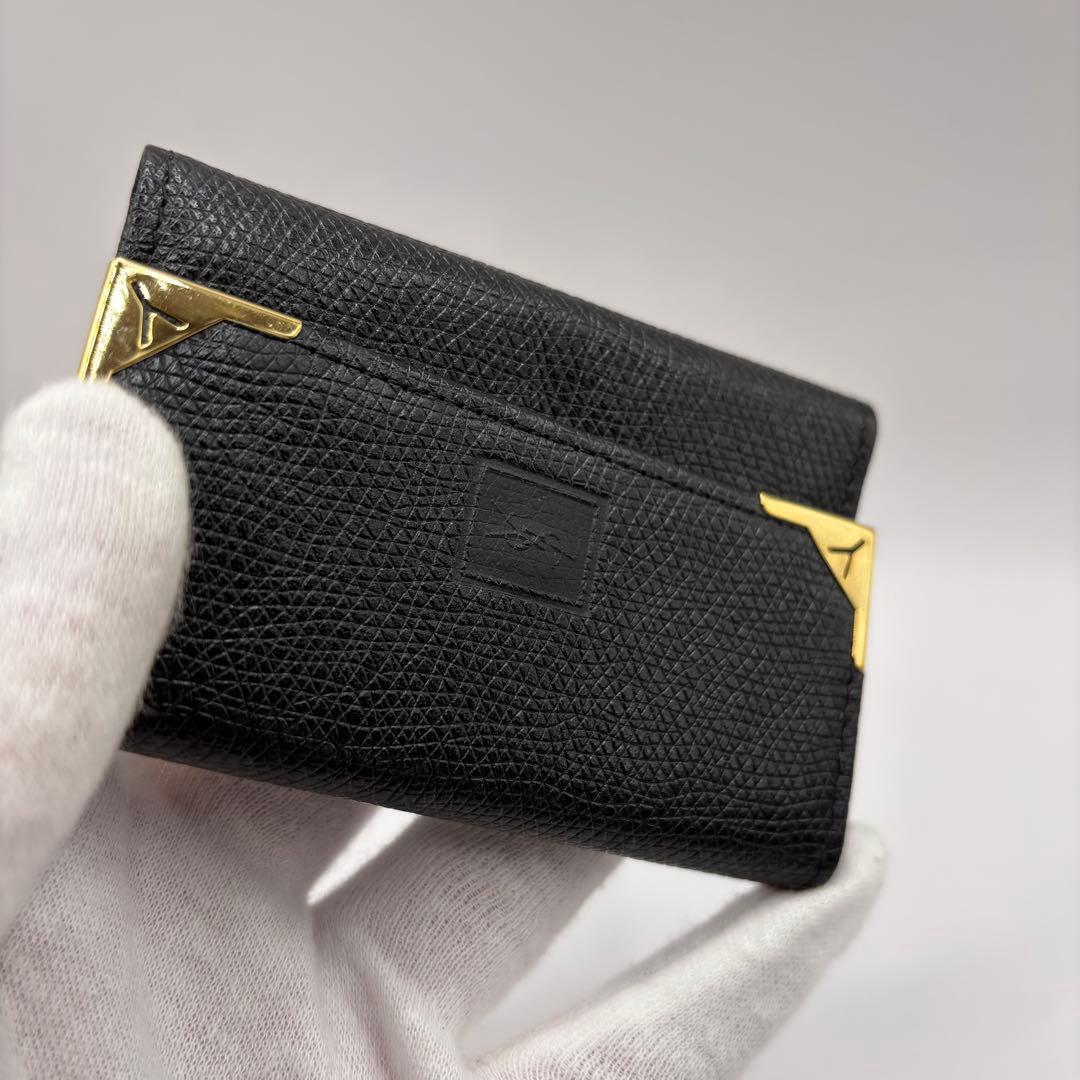 yves saint laurent キーケース　6連　ブラック　ゴールド金具