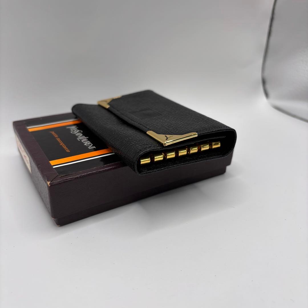 yves saint laurent キーケース　6連　ブラック　ゴールド金具