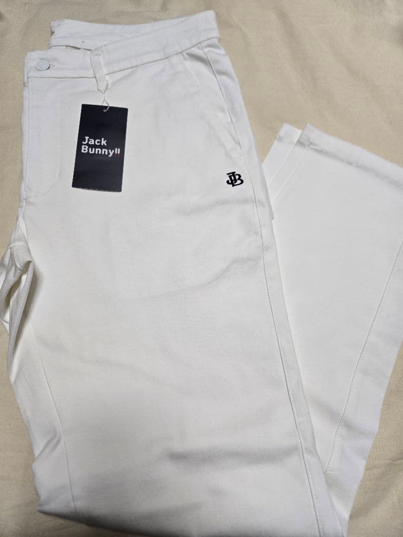 ホワイト　5サイズL　メンズ　ゴルフウェア　ジャックバニー　パンツ　ズボン