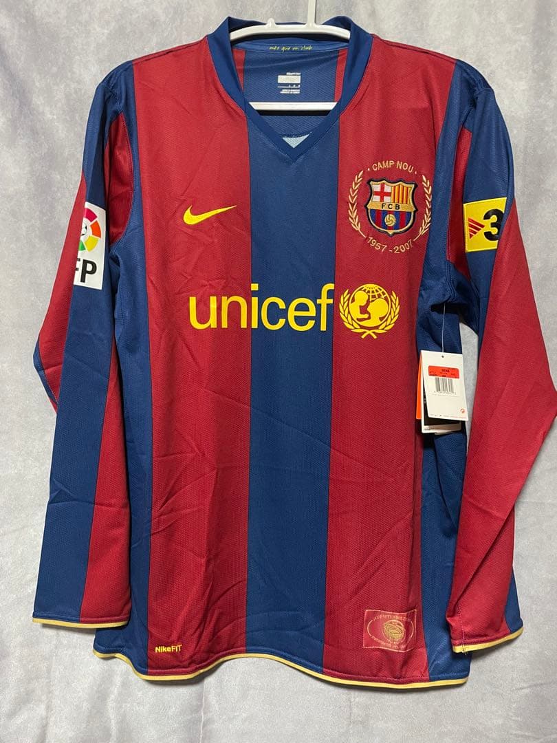 【正規品】メッシ　バルセロナ 07/08 ホームレプリカ長袖