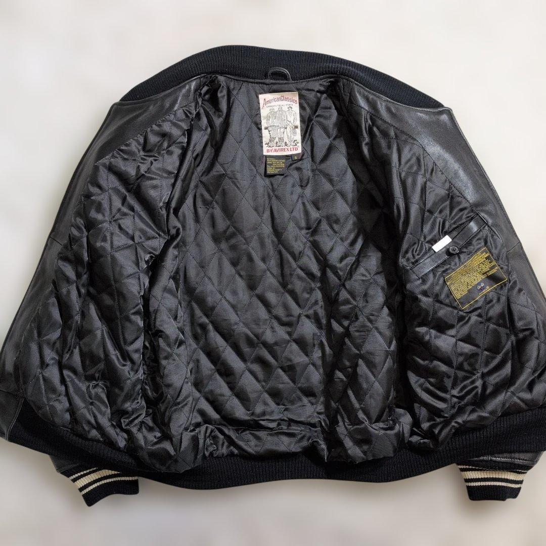 アヴィレックス レザー スタジャン S表記(M〜L相当) キルティング 超良品