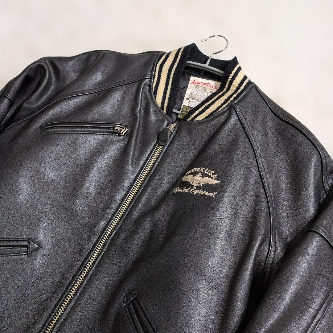 アヴィレックス レザー スタジャン S表記(M〜L相当) キルティング 超良品