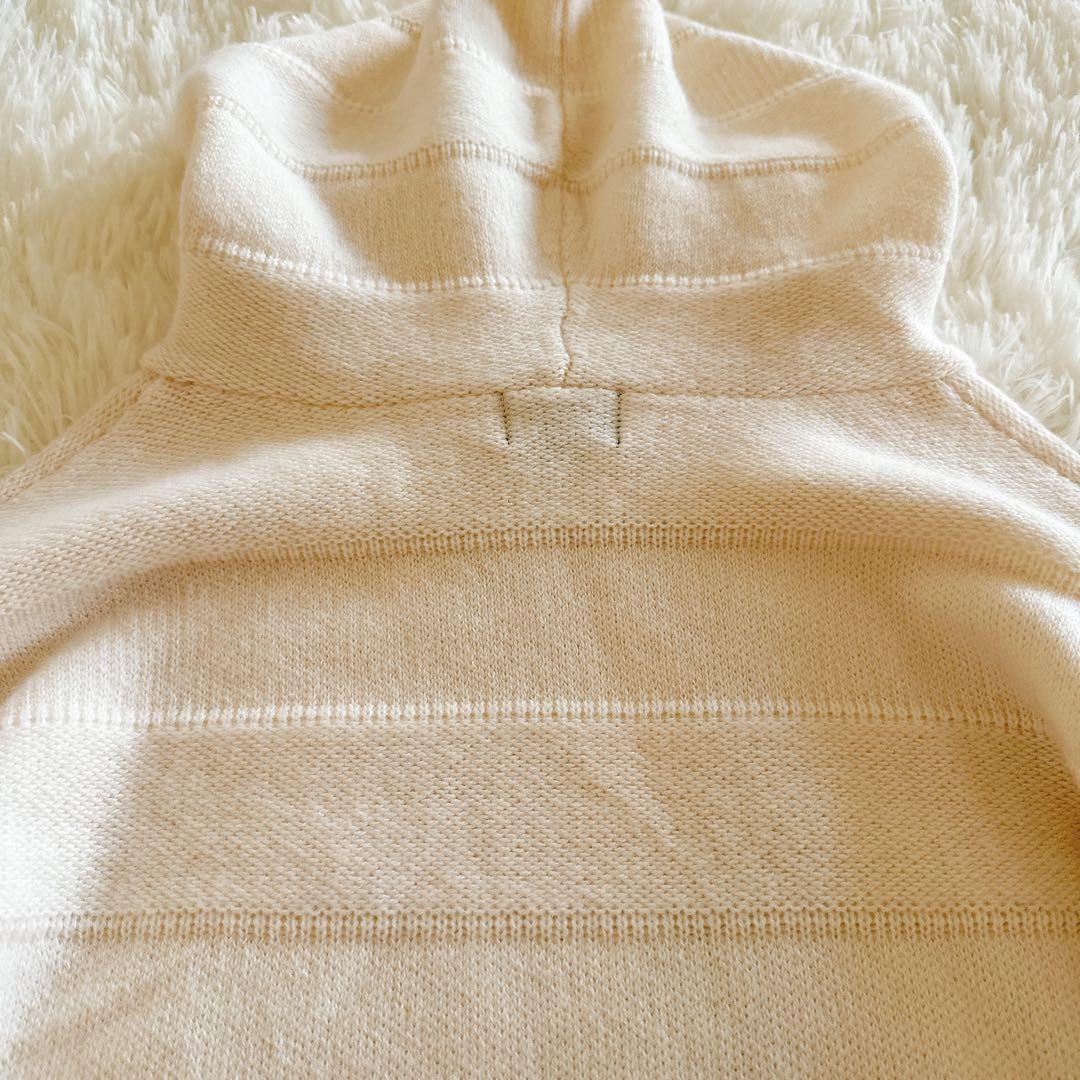 美品　パーリーゲイツ　ウール　カシミヤ フーディ　ニット　プルオーバー サイズ5