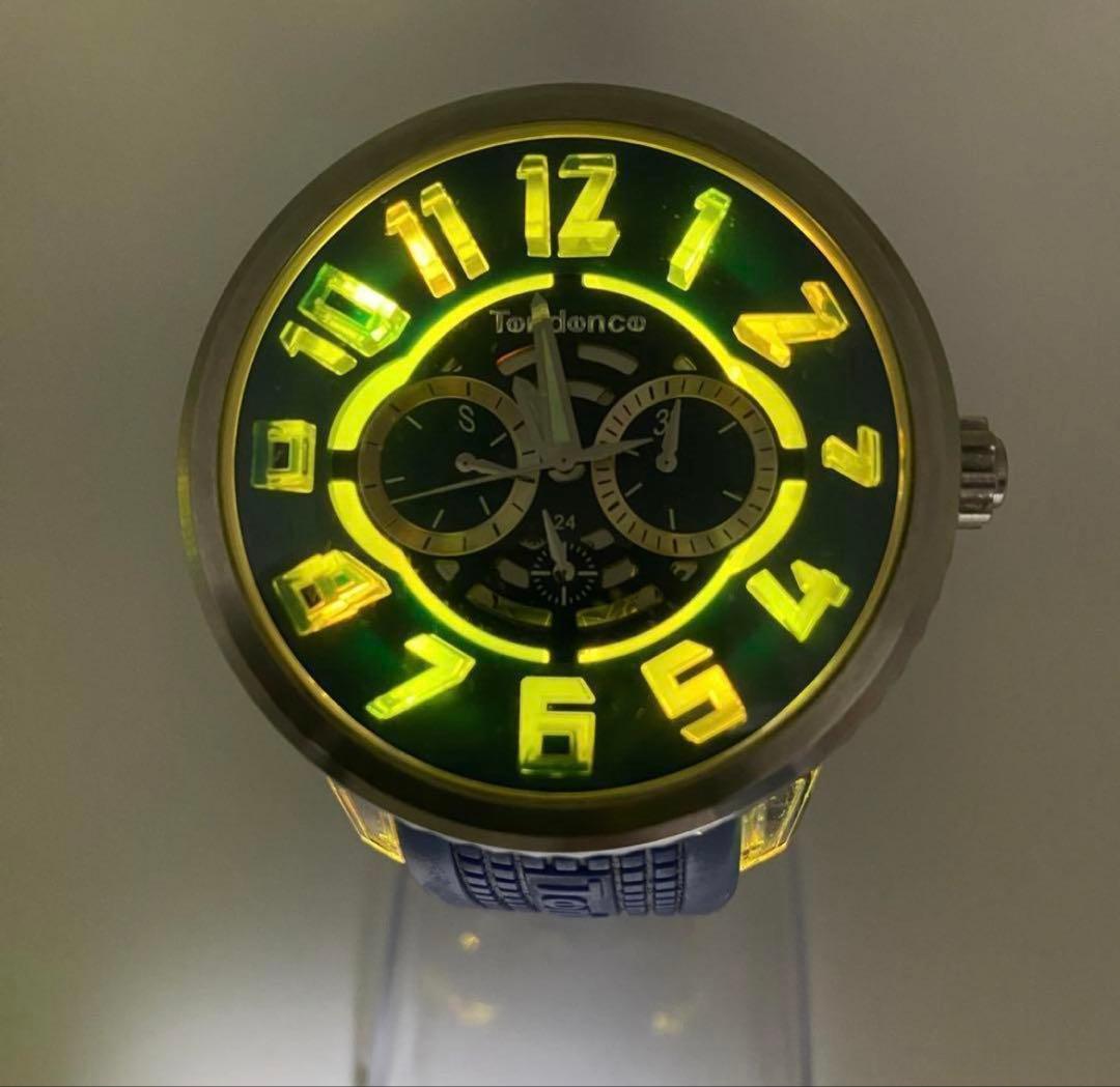 美品✨ TENDENCE フラッシュ ブルー 7色発光 テンデンス