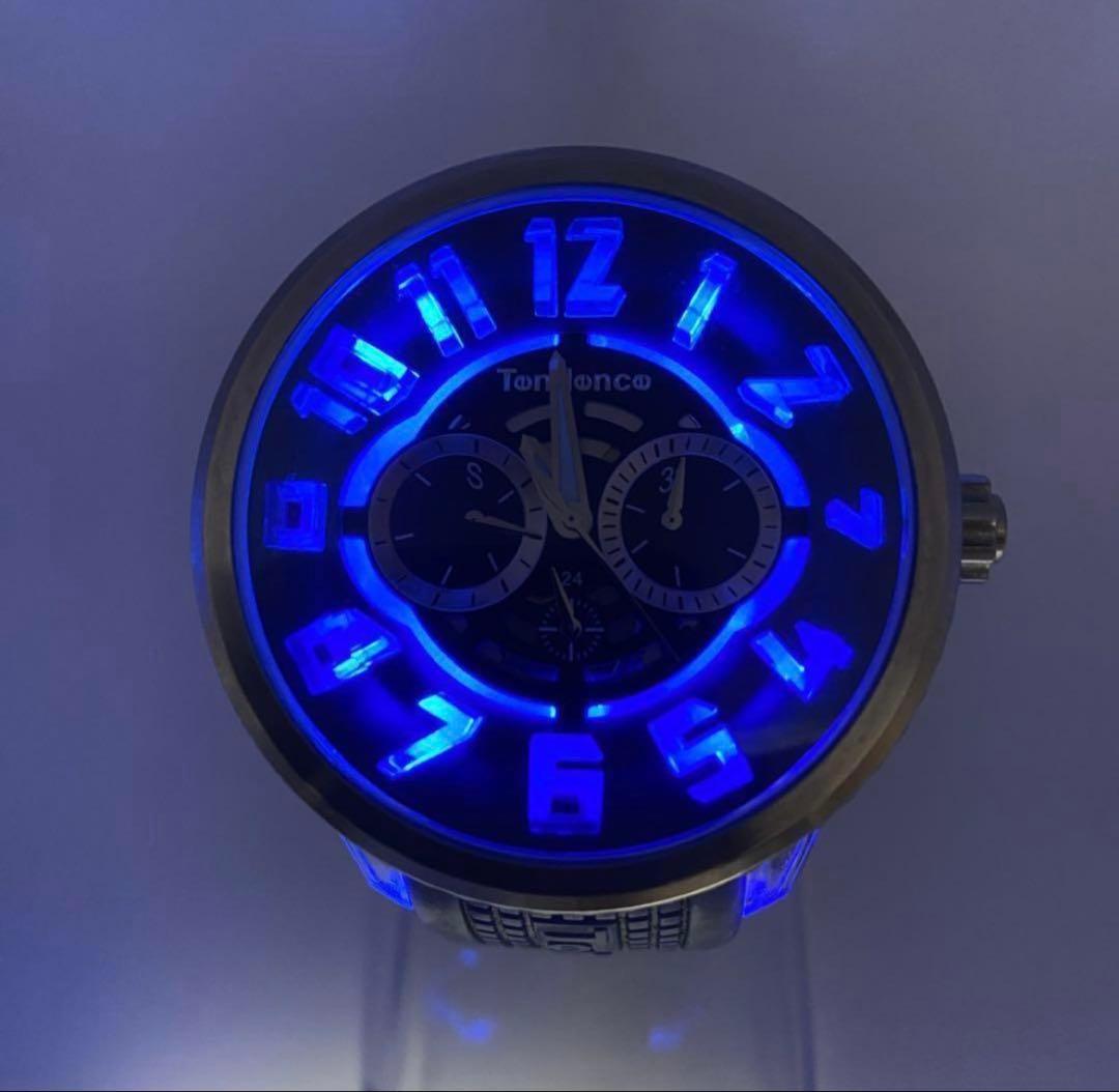 美品✨ TENDENCE フラッシュ ブルー 7色発光 テンデンス