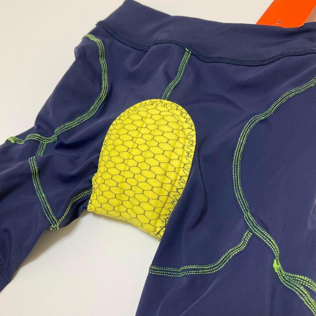 【新品】サイクルパンツ ２XL ネイビー×グリーン ランバイク ストライダー