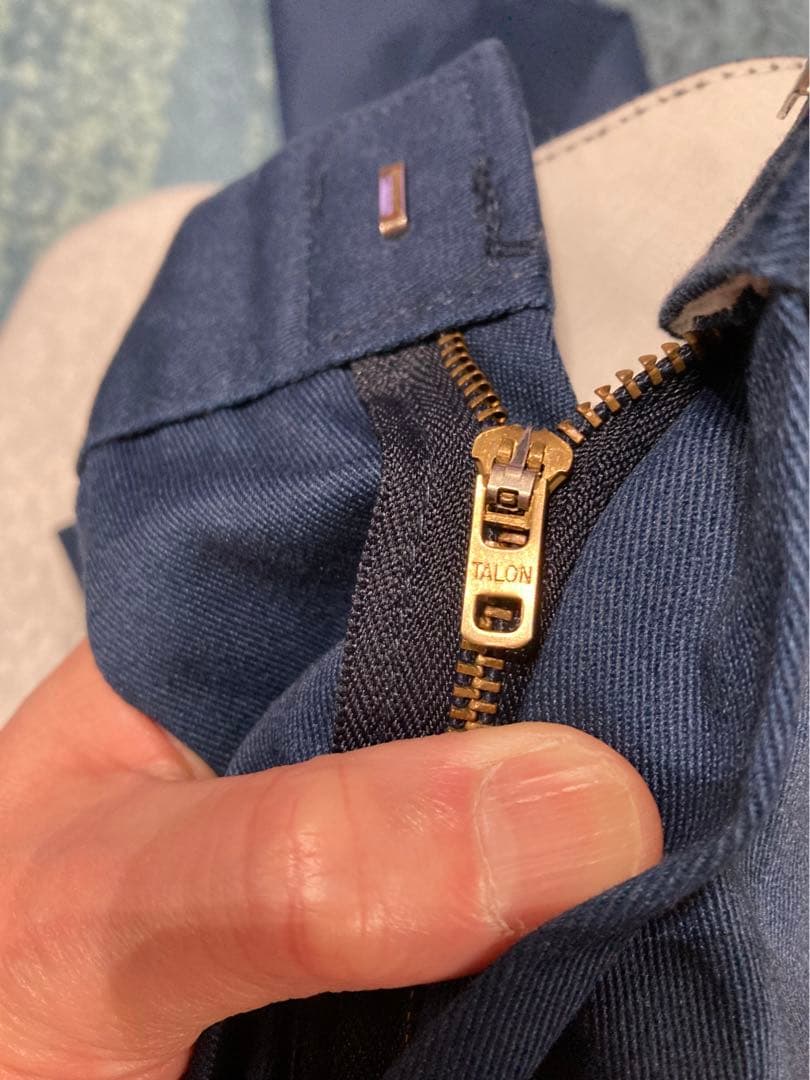 【美品】USA製　Dickies　チビタグ　ワークパンツ　チノパン　ネイビー