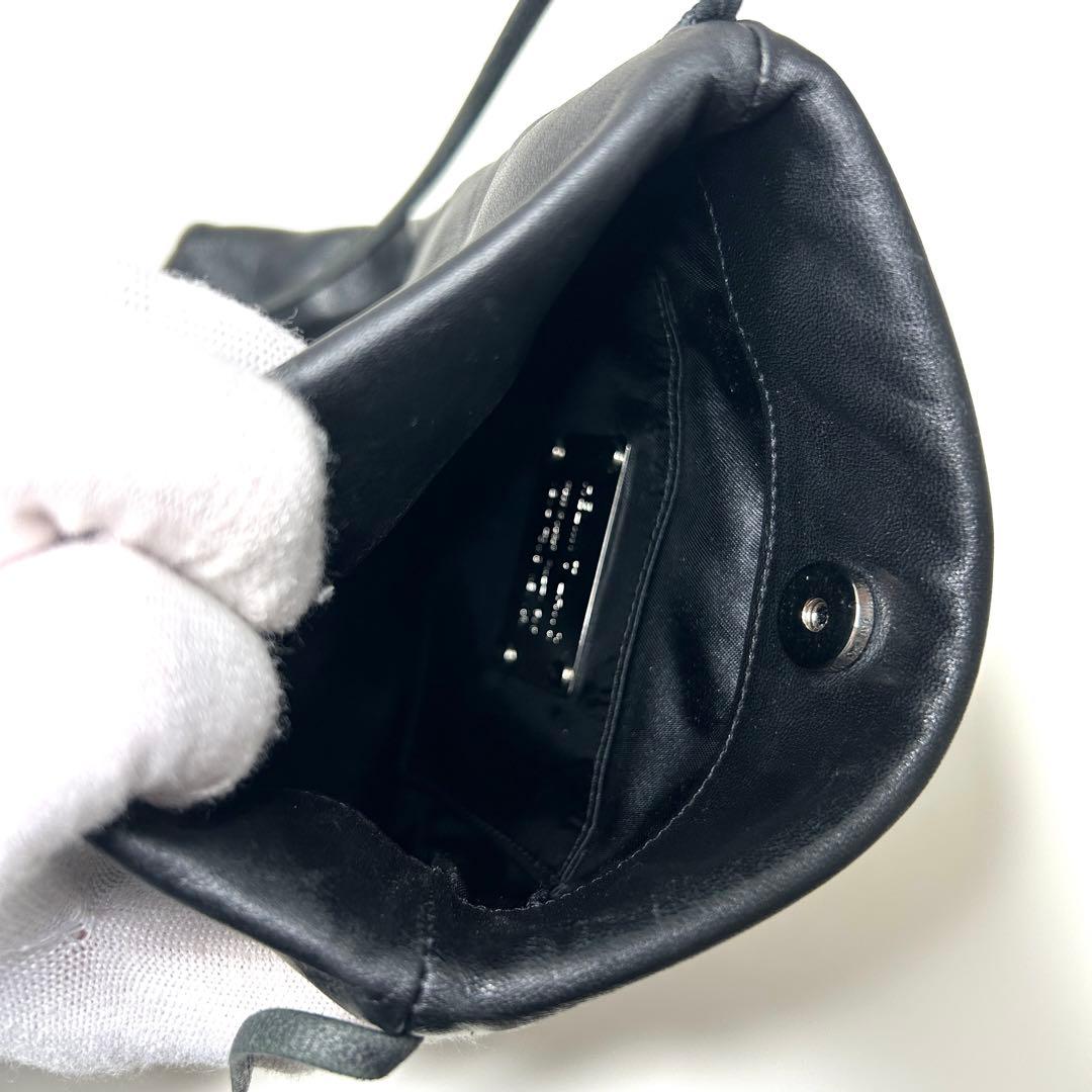 HELMUT LANG 本革 ミニショルダーバッグ 黒