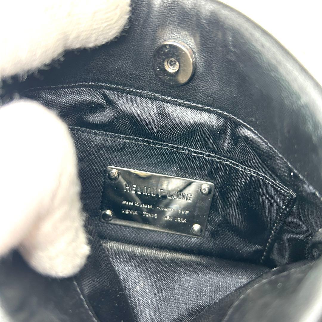 HELMUT LANG 本革 ミニショルダーバッグ 黒