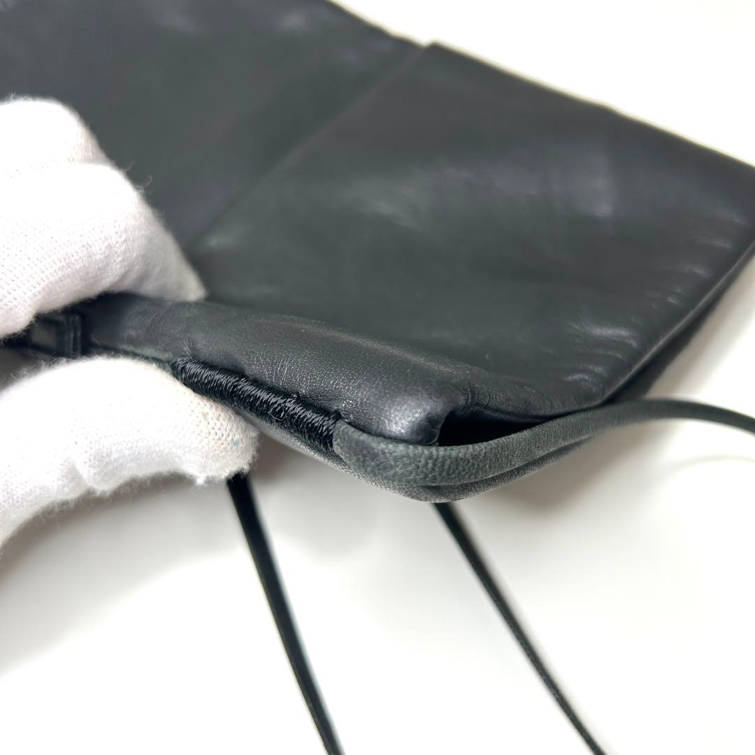 HELMUT LANG 本革 ミニショルダーバッグ 黒