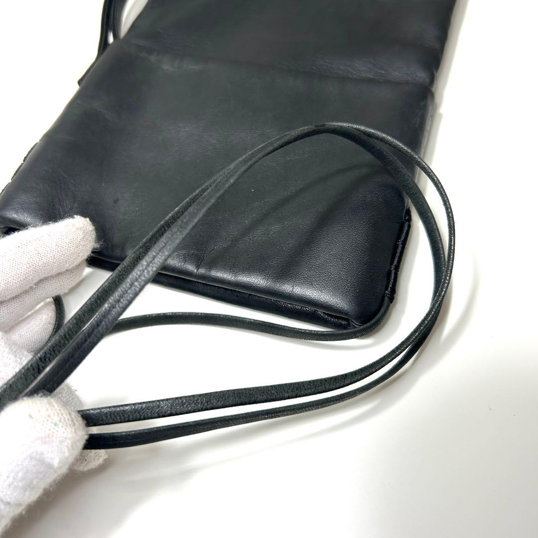 HELMUT LANG 本革 ミニショルダーバッグ 黒