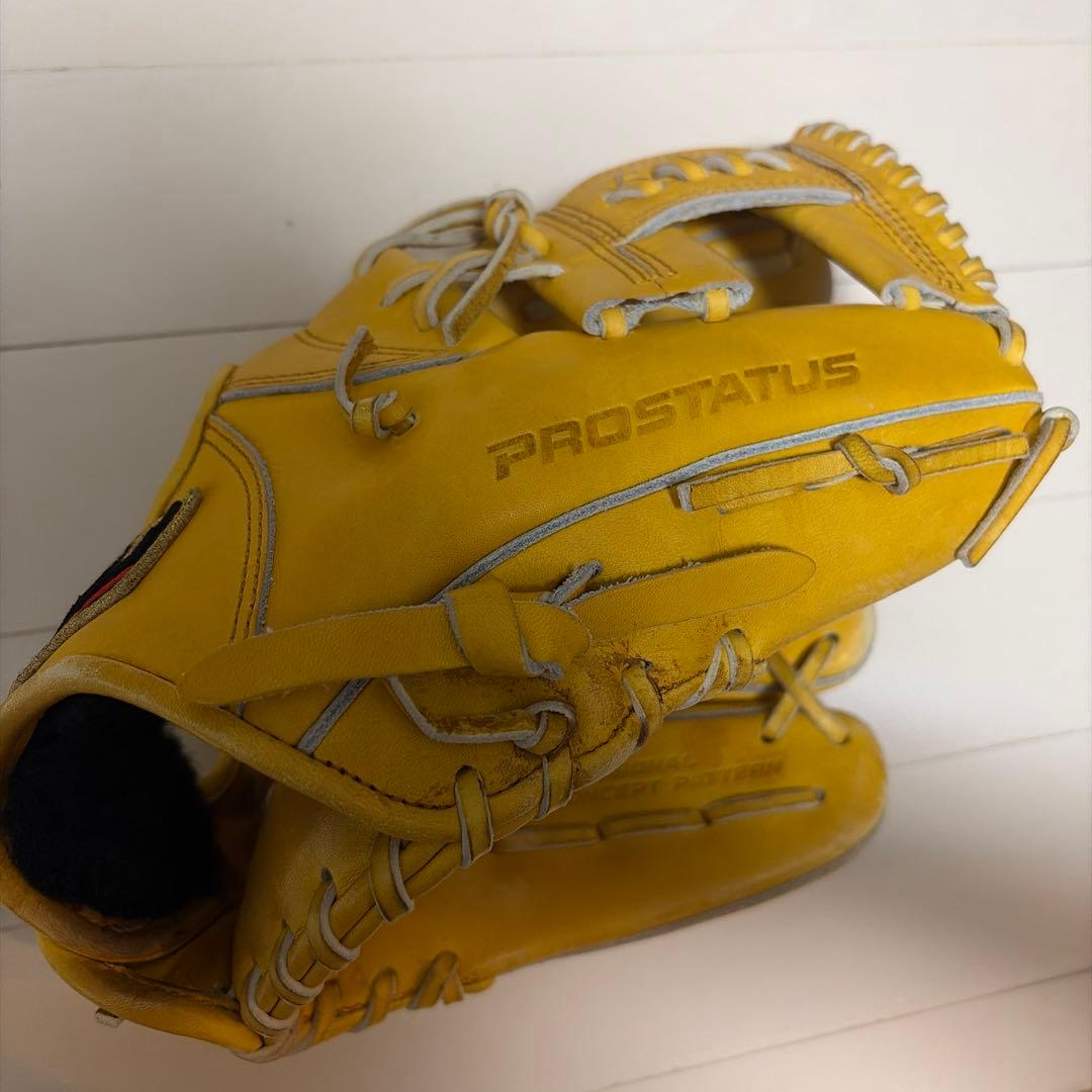 ZETT PROSTATUS 軟式グローブ イエロー　プロステータス