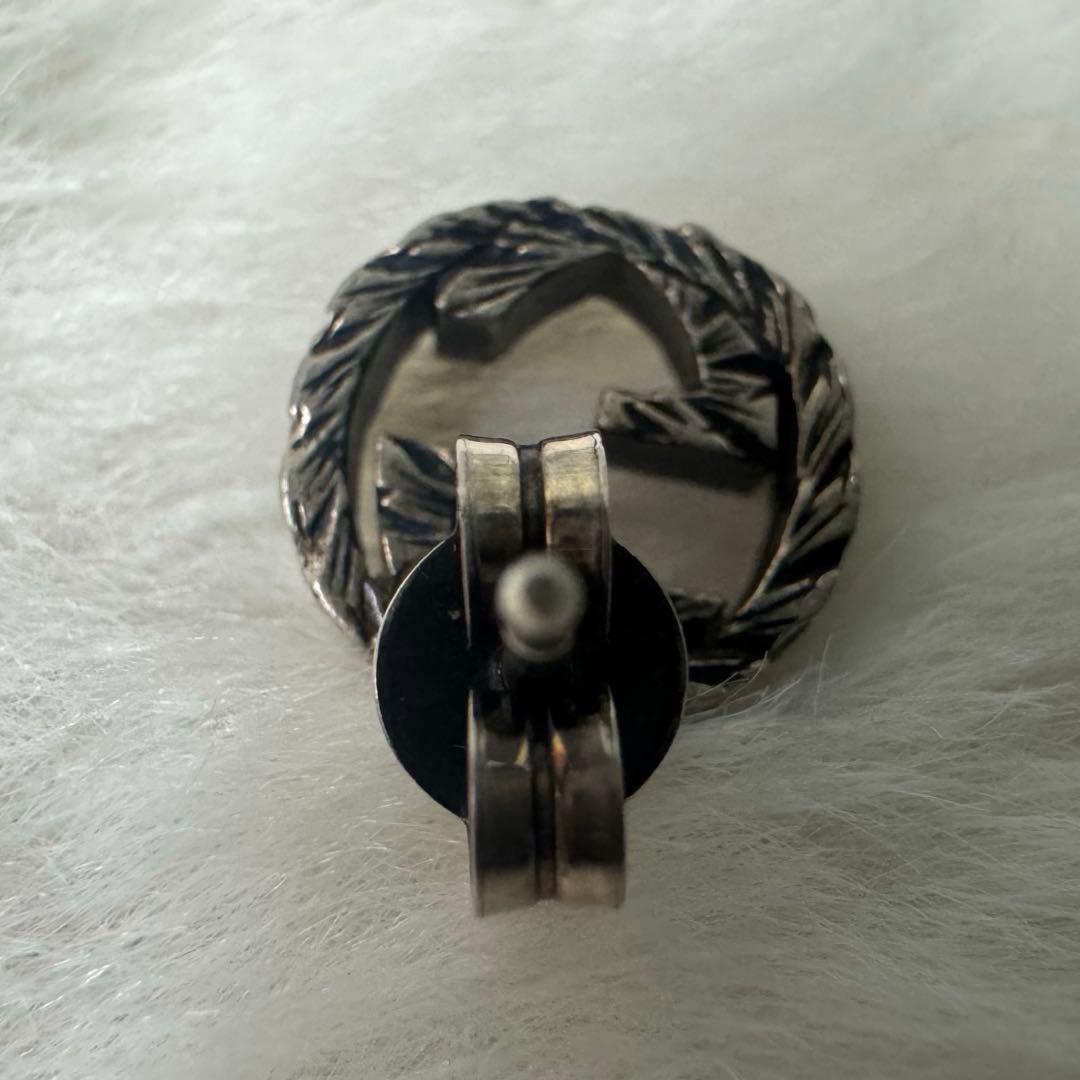 GUCCI グッチ インターロッキング 片耳 ピアス アラベスク シルバー