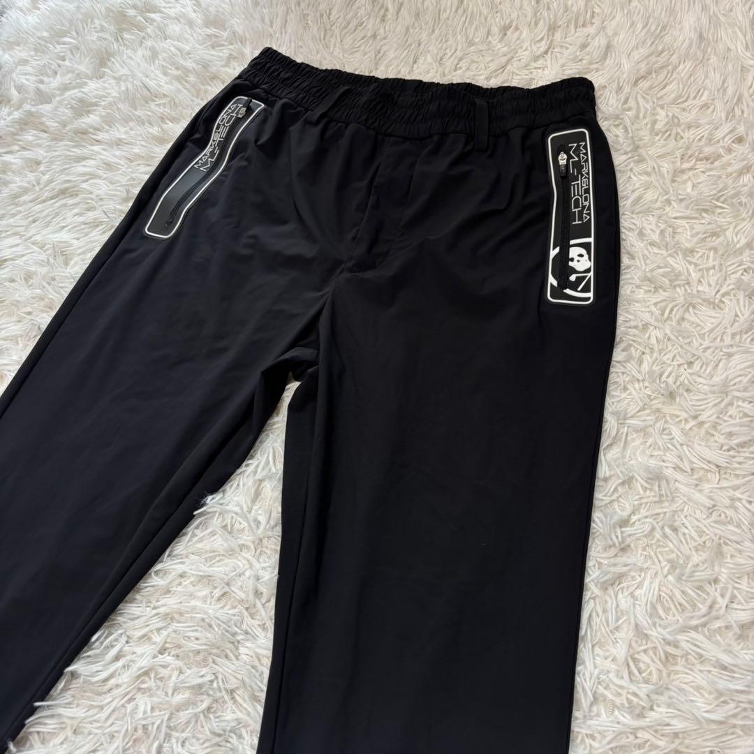 最新 マークアンドロナ パンツ 黒 コラボ ストレッチ