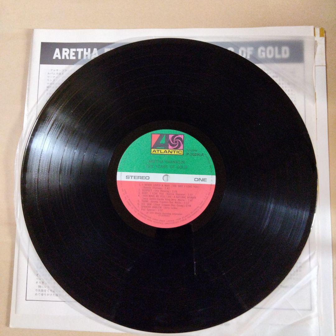 帯　国内盤LP　アレサ・フランクリン　テン・イヤーズ・オブ・ゴールド