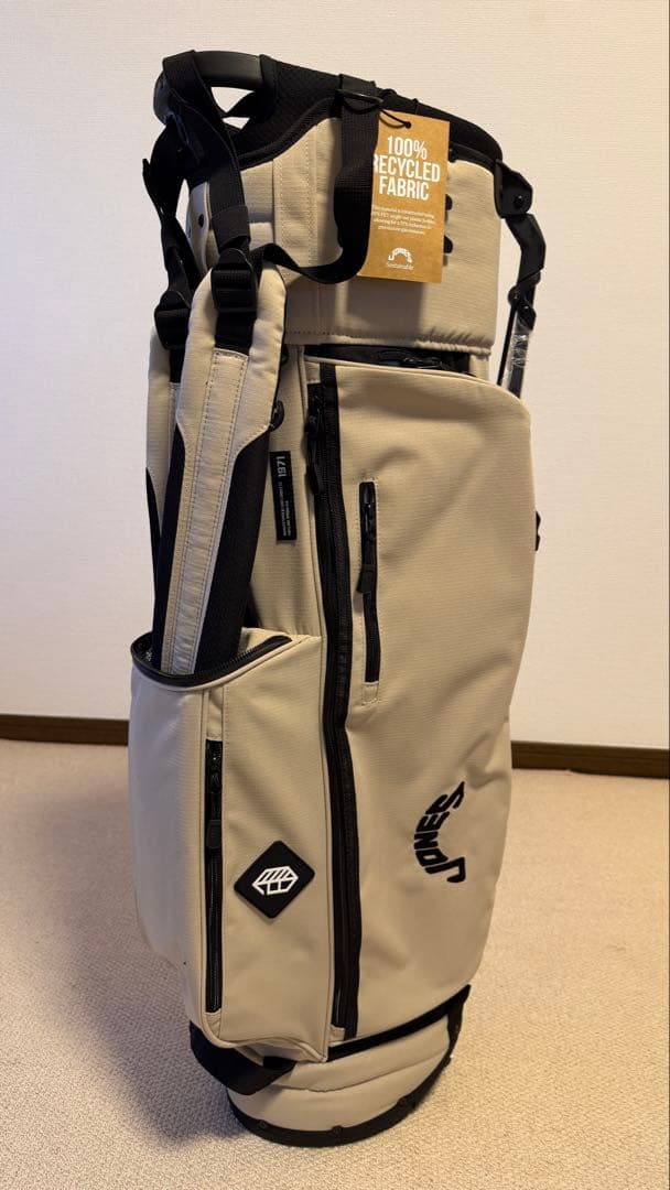 Jonesゴルフ　キャディバッグ　ベージュ　ロゴ刺繍付レア