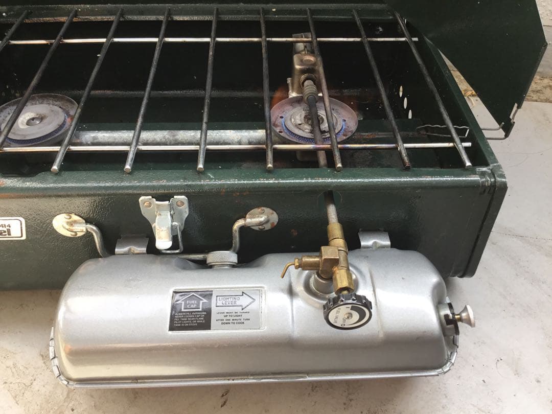 Coleman ツーバーナー とグリル　dual fual 414