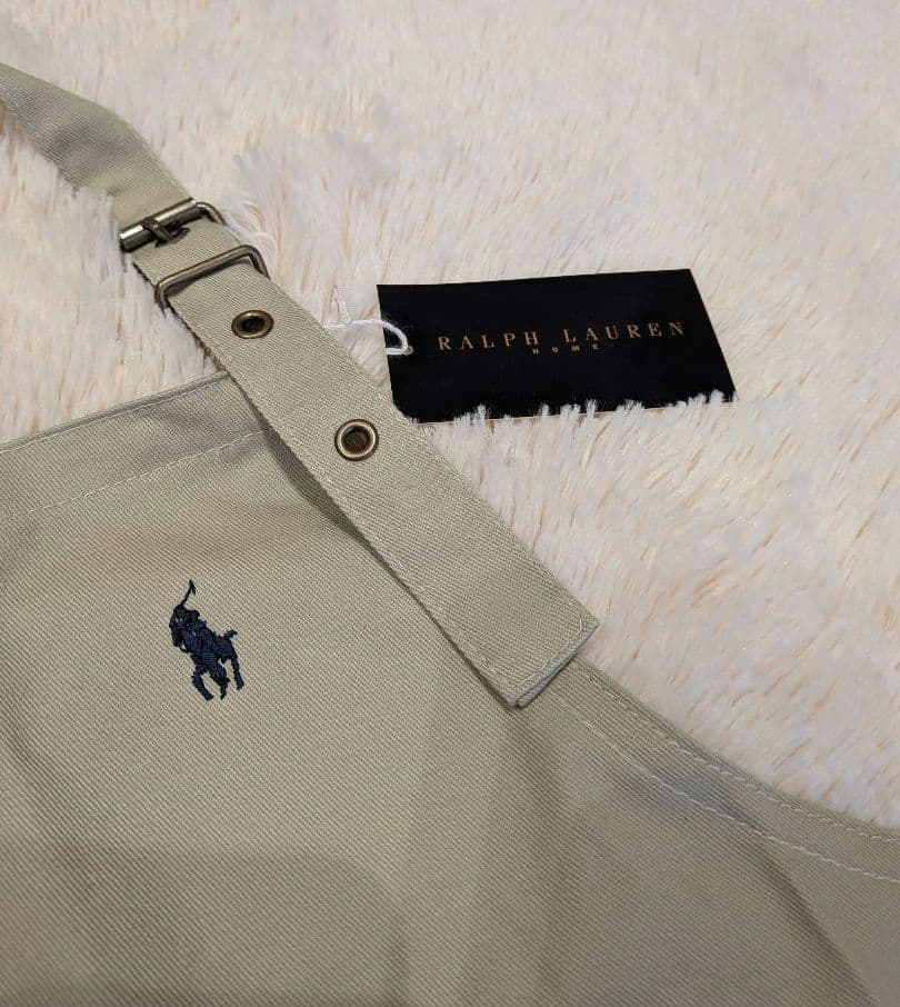☆新品☆RALPH LAUREN　ラルフローレン　エプロン　日本製　ベージュ