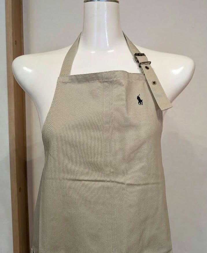 ☆新品☆RALPH LAUREN　ラルフローレン　エプロン　日本製　ベージュ
