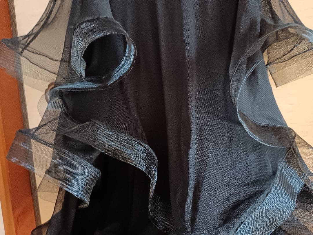 社交ダンスドレス ブラック フリル