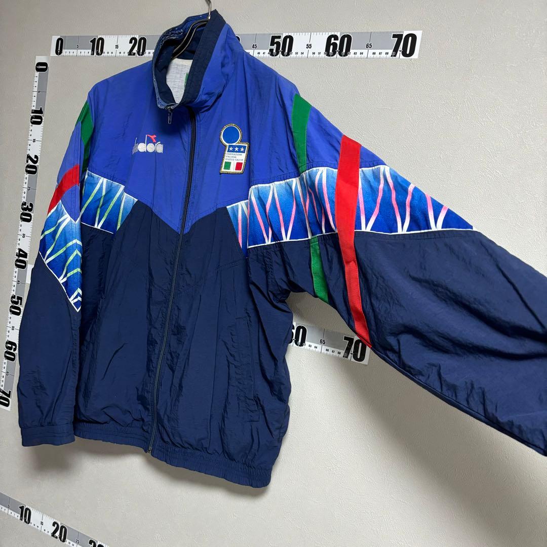 Diadora ディアドラ トラック ナイロンジャケットイタリア代表 W杯90s