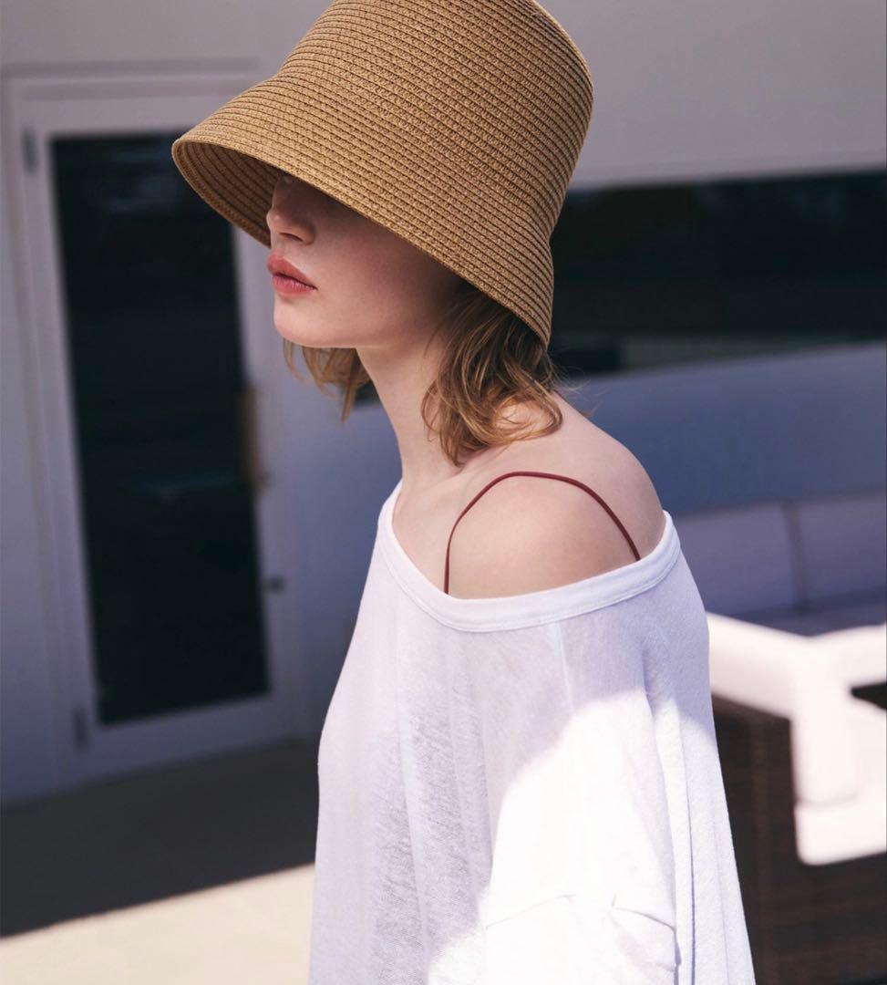 【新品タグ付き】AKTE ブレードハット ベージュ サマーハット バケハ アクテ