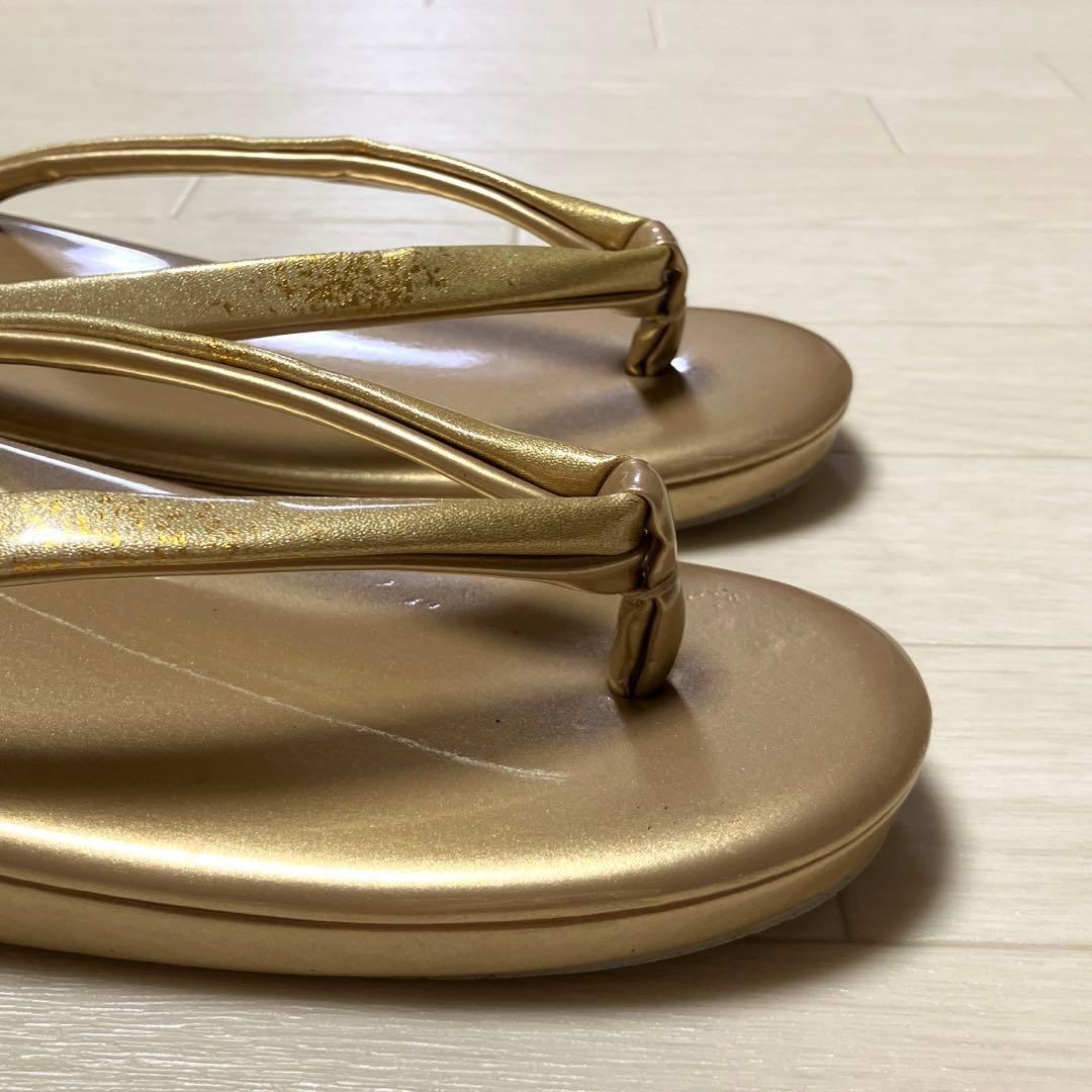 草履バッグセット　ゴールド　LLサイズ　大きいサイズ