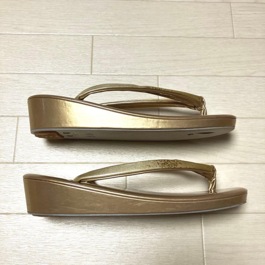 草履バッグセット　ゴールド　LLサイズ　大きいサイズ