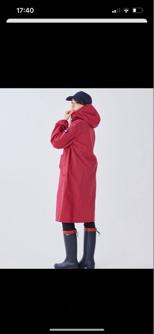 エーグルAIGLE 透湿防水パッカブルロングフーデッドジャケット　黒　ライナー