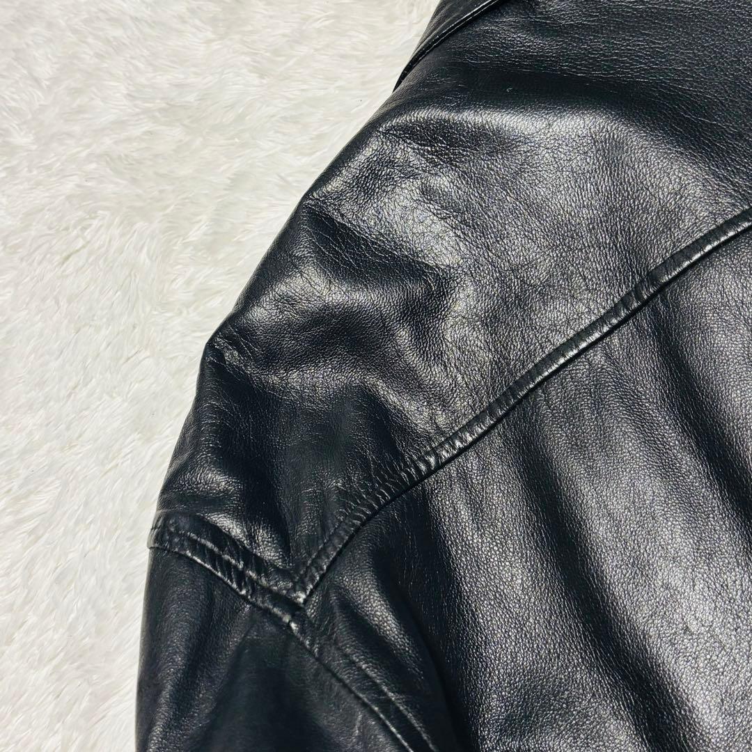 美品 ポールスミス ラムレザー ジャケット 羊革 カーコート ブラック Lサイズ