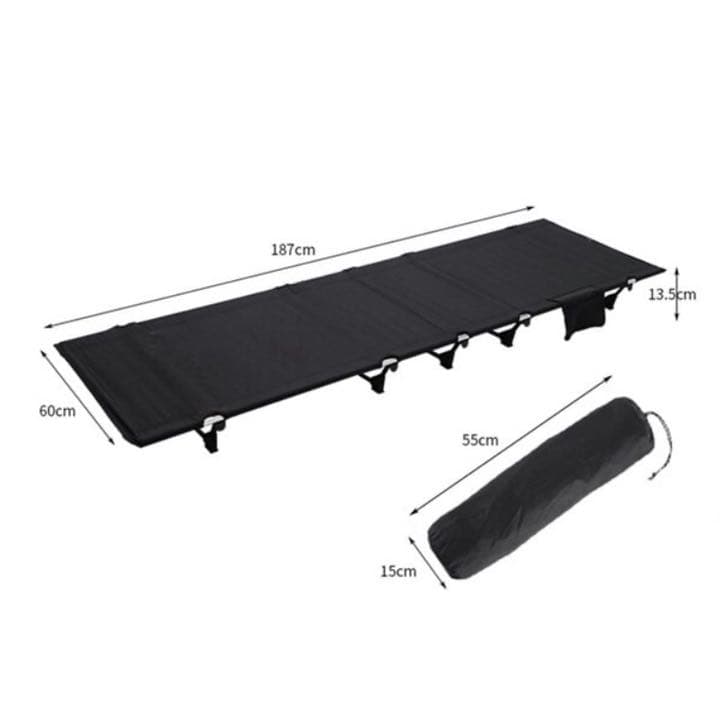 コット 簡易ベッド アウトドアベッド 軽量 コンパクト　グレー