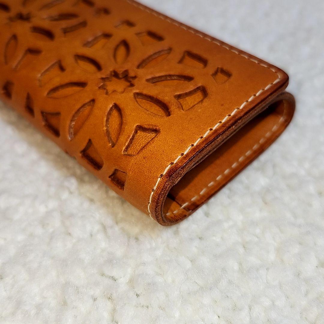 ゲンテン　カットワーク　5連　キーケース　美品