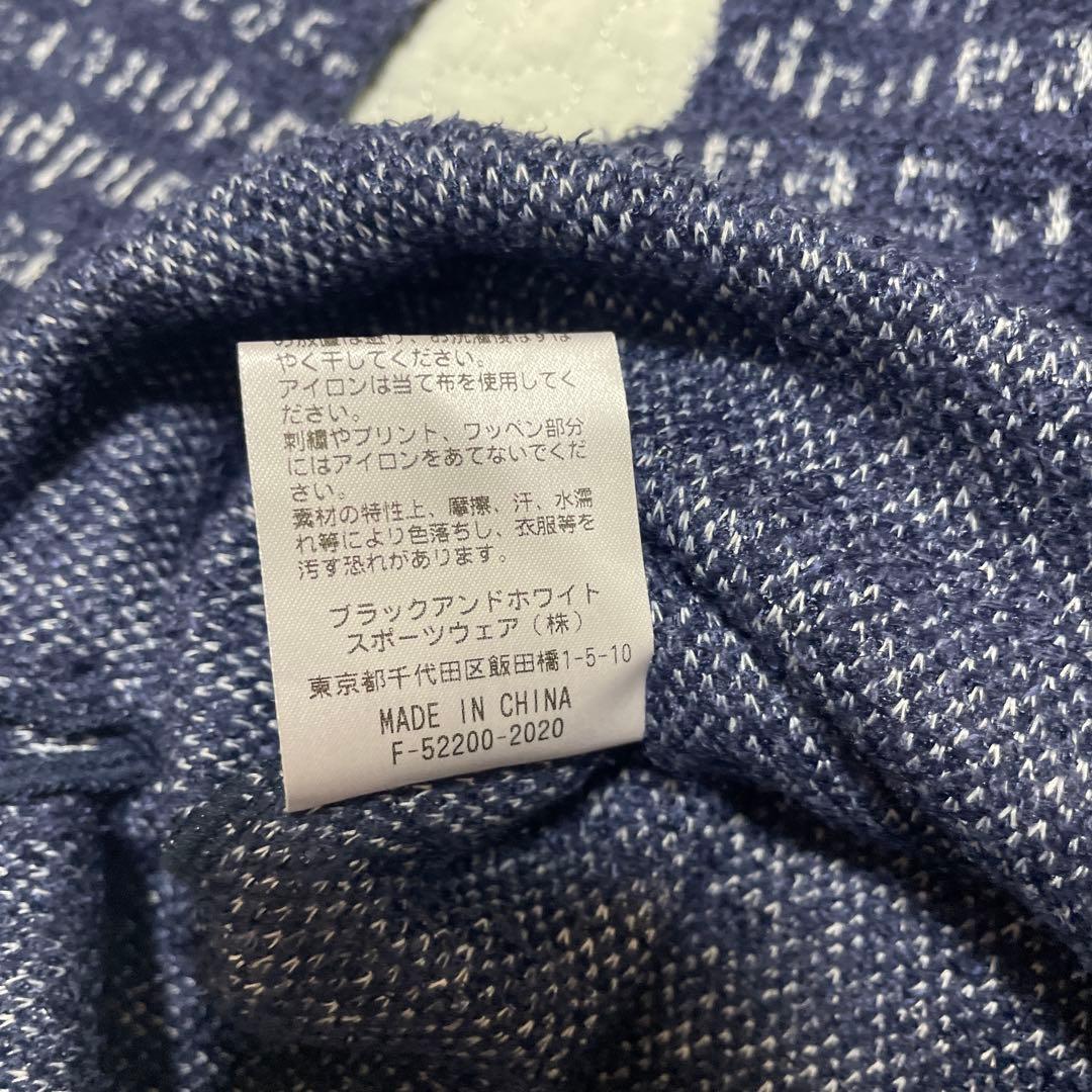 美品 and per se アンパスィ ネイビー 長袖ポロシャツ 総柄 M