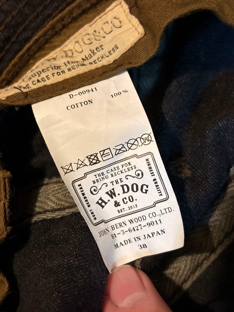 帽子 HWdog&co VINTAGE DENIM FATIGUE HAT Black