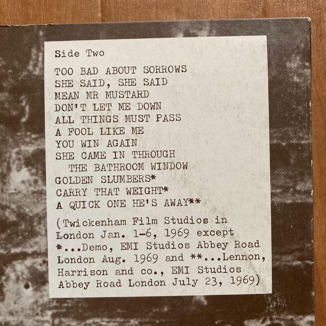 ビートルズ【海賊版LP】「ABBEY ROAD N.W.8」+1