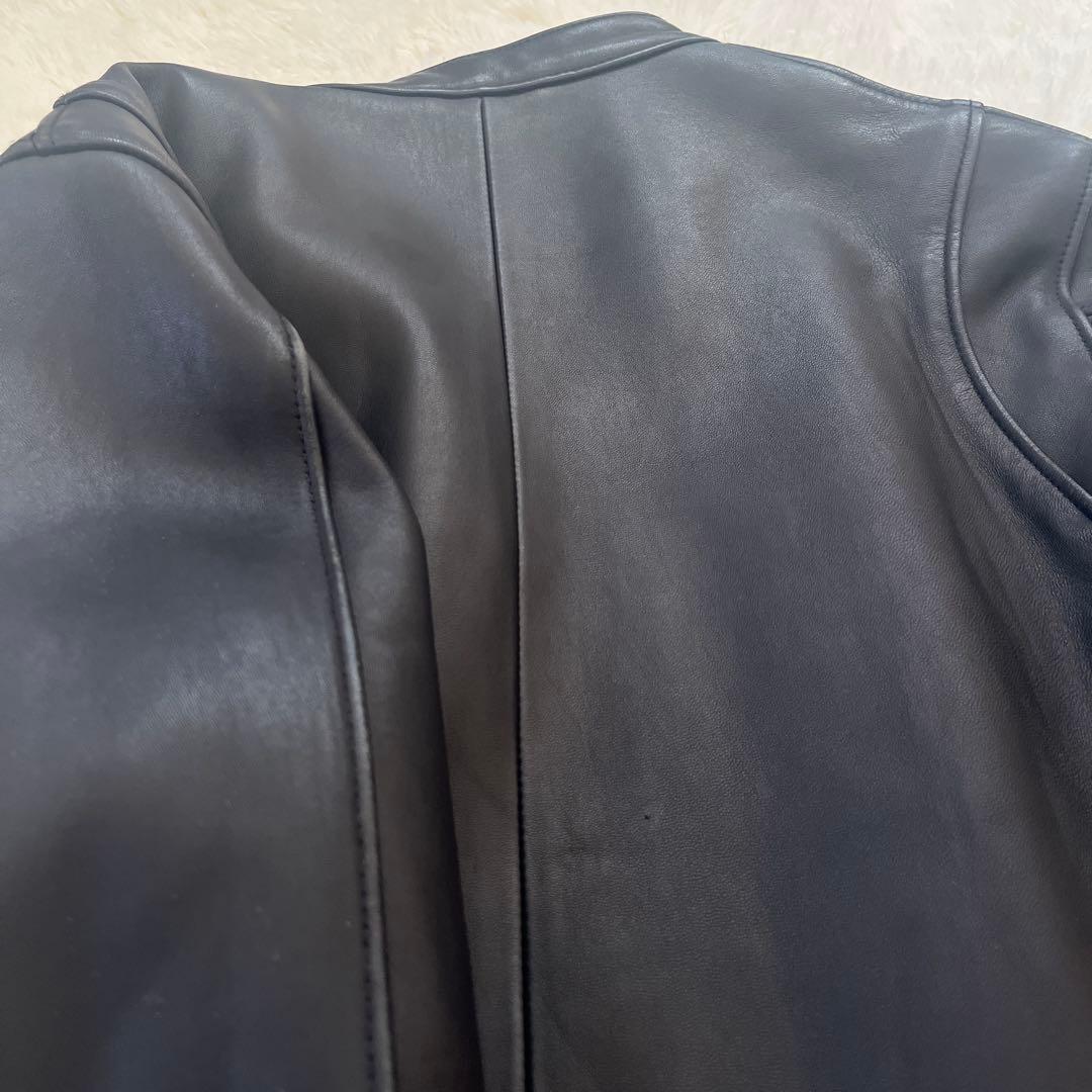 UNITED ARROWS 羊革 ラムレザー シングルライダースジャケット