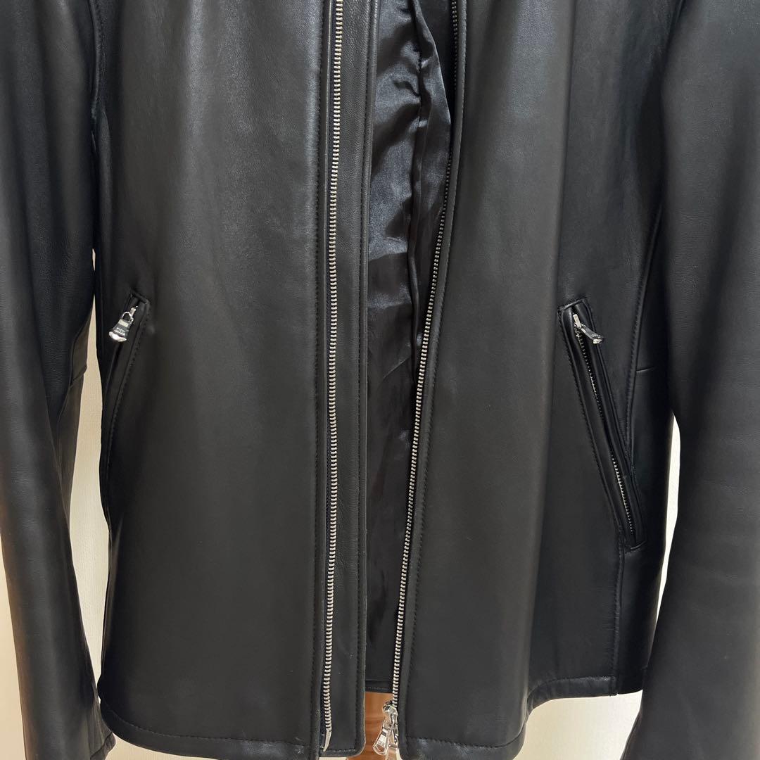 UNITED ARROWS 羊革 ラムレザー シングルライダースジャケット